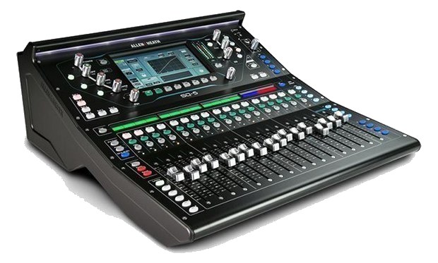 Allen & Heath SQ-5 digital mixer — control surface with faders and touchscreen