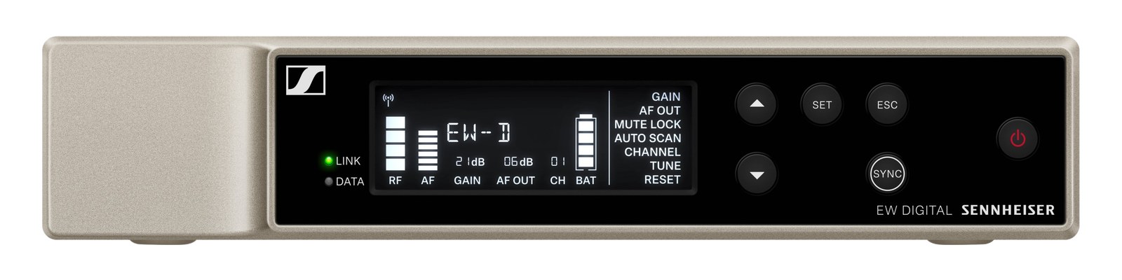 Sennheiser EW-D EM Receiver — front panel