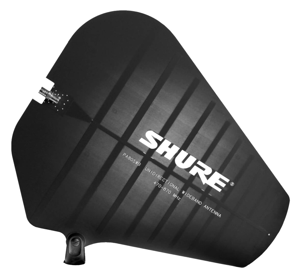 Shure PA805 passive directional paddle antenna (Shure family photo, PA805WB silkscreen pictured)